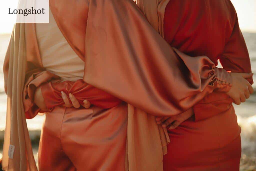 Close-Up Shot of Two People Wearing Traditional Clothes