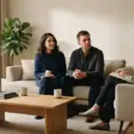 Pareja durante una sesión de orientación psicológica