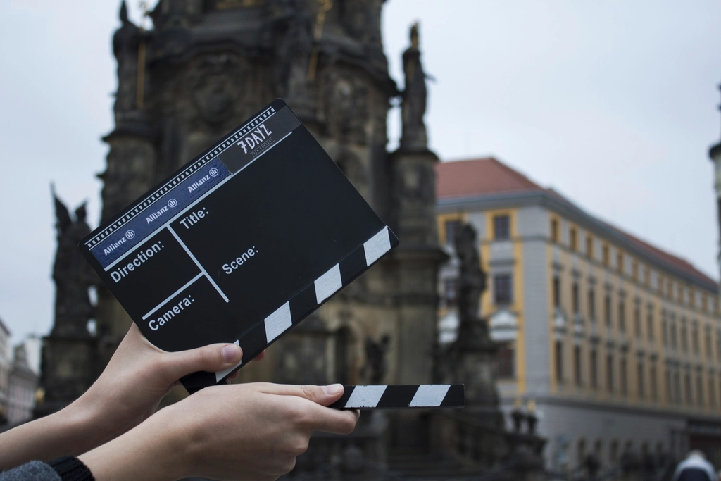 Claqueta de cine usada al grabar los distintos tipos de planos